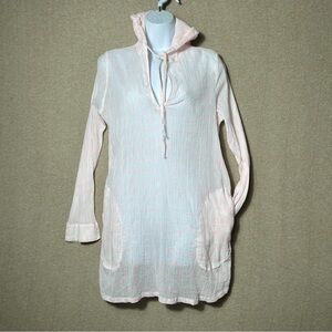 Carve Designs Coverup Womens Large Pink Hoodie Pockets Resort Beach Lightweight